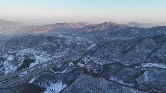 航拍雪景 唯美冬日空镜 立冬 冬至节气