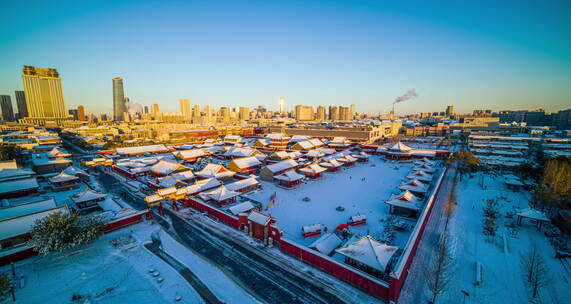 悟2x7航拍沈阳故宫雪景