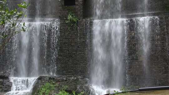 大坝流水瀑布视频素材模板下载