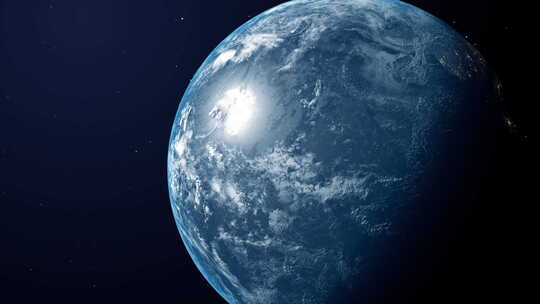 蓝色地球俯瞰地球宇宙科幻开场转场