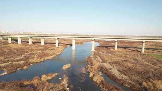 航拍 航拍湿地 元氏 保护区 鸟类栖息地