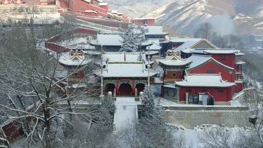 五台山圆照寺雪景