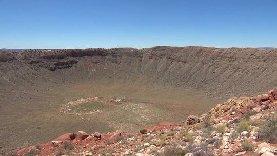 俯瞰亚利桑那州陨石坑视频素材模板下载
