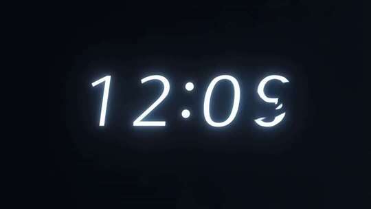 液晶数字时钟倒计时画面