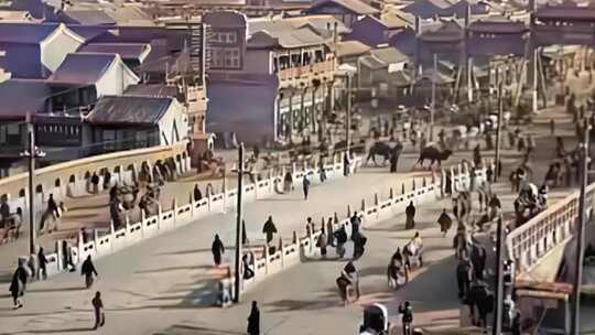 1912年清末民国初的北京城街道集市珍贵影像