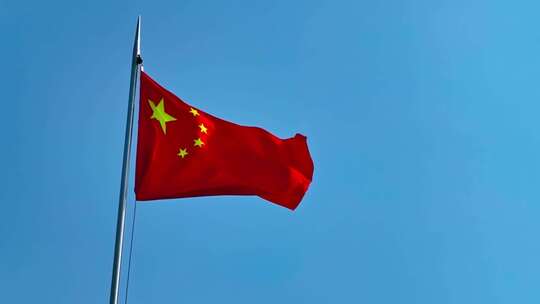 飘扬的中华人民共和国国旗