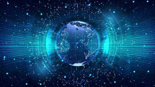 全球数据地球信息传递科技信息视频素材模板下载