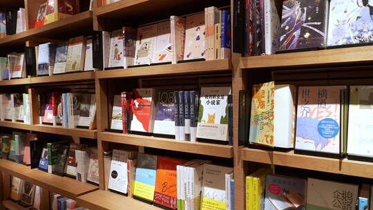 书店内的日本文学书架