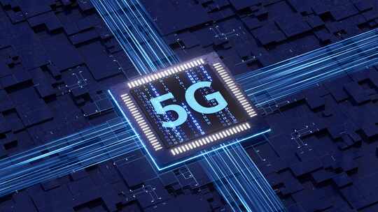 5G科技感芯片电路数字大数据电路板光线