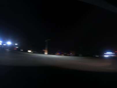 夜晚道路模糊光影画面