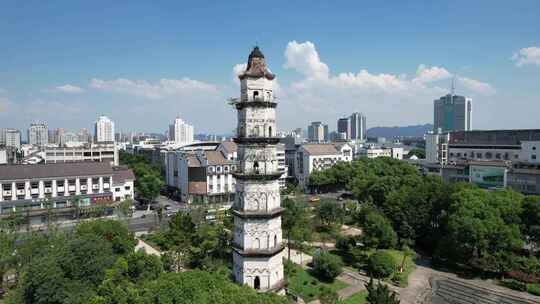 浙江绍兴大善塔历史文化古建筑航拍