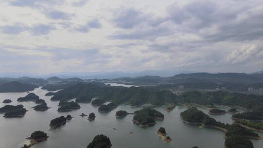 中国杭州千岛湖鸟瞰