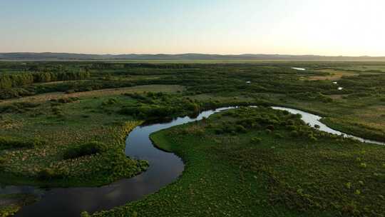 湿地河流自然风光