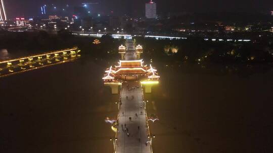 福州 漳州 南山桥 夜景 灯光 航拍