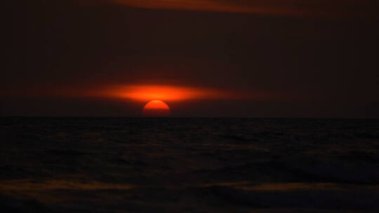 唯美日落大海夕阳视频素材模板下载