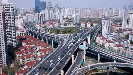 上海延安西路立交桥实拍合集