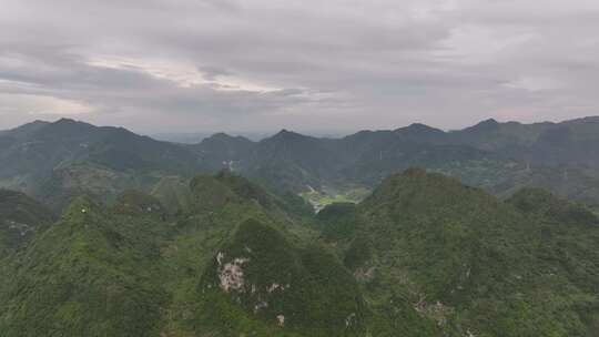 广西大山农村航拍