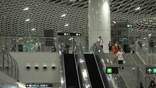 深圳地铁人流4K拍摄视频素材模板下载