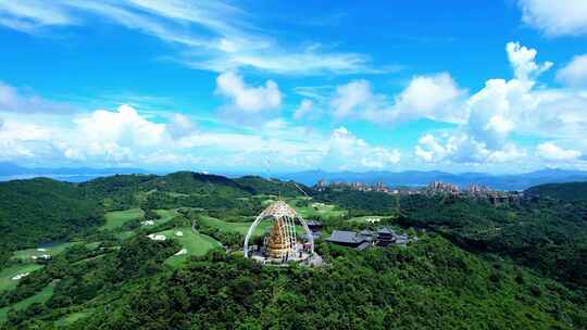 东部华侨城大华兴寺四面观音A视频素材模板下载