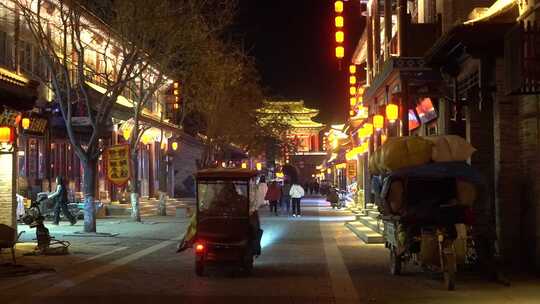 永年城 广府古城 夜景 灯光秀 古城街道