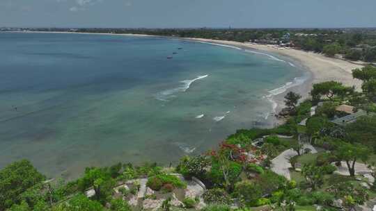 印尼巴厘岛金巴兰海滨度假村航拍自然风光