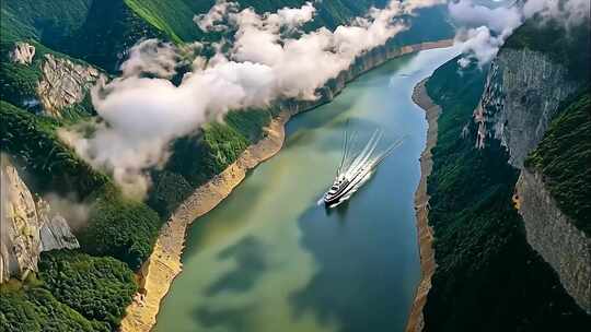 中国祖国大好河山长江黄河母亲河大自然美景