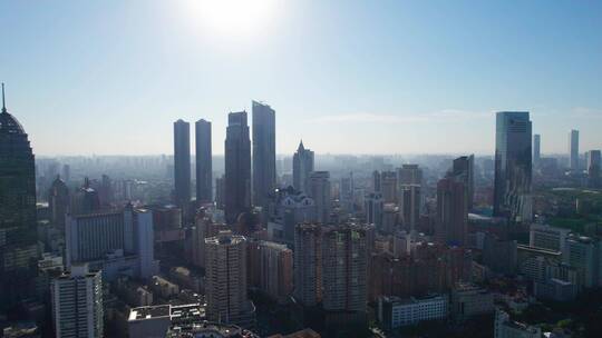 航拍无锡城市建筑景观