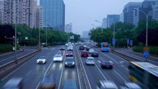 复兴门桥车流延时