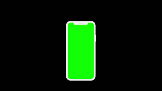 黑色背景和绿幕手机