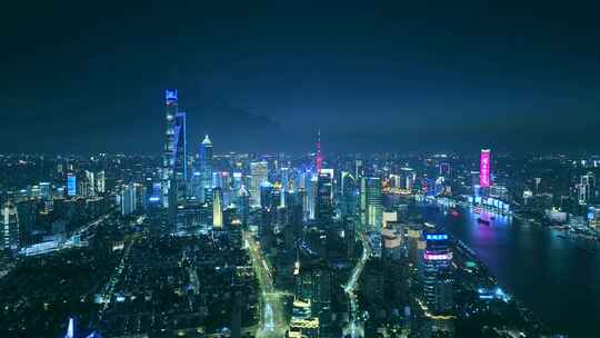 上海夜景  上海航拍