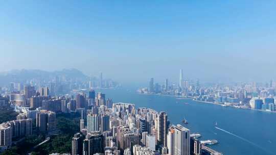 香港维多利亚港三段素材拼接