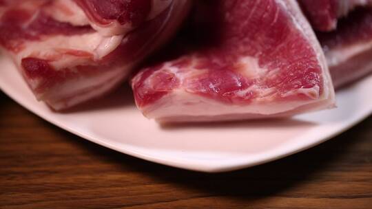 五花肉食材美食猪肉 (4)视频素材模板下载