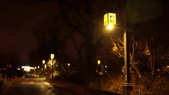 北京 什刹海 后海 夜景 景观古迹 中式建筑