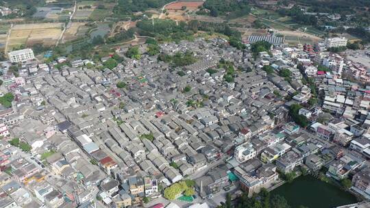 4k航拍深圳大鹏所城高空中景环绕