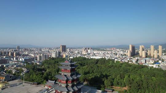 城市上空航拍