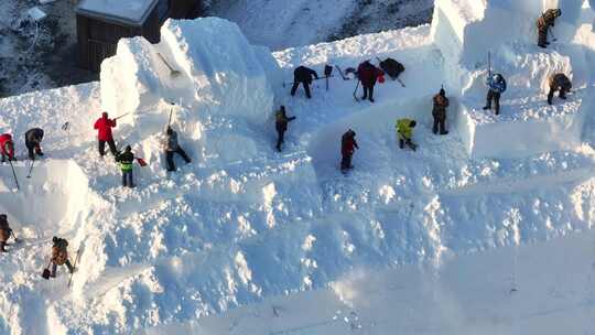 冰雪大世界建设 冰雕建筑师 哈尔滨冬季