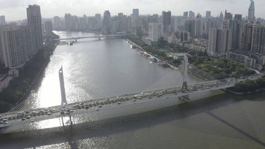 航拍广州-珠江-海印桥