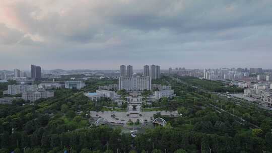 鸟瞰上海松江区人民政府全景