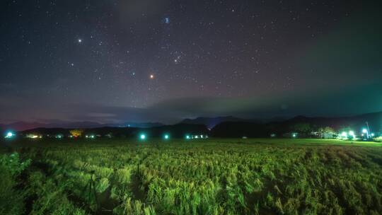 8K桂林丹霞地貌星空星轨延时