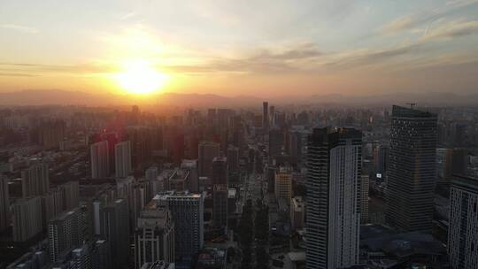 河北石家庄城市风光地标建筑航拍