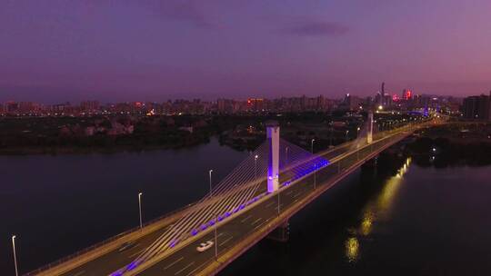 东莞黎川大桥夜景视频素材模板下载