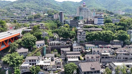 重庆龙门浩老街下浩里航拍