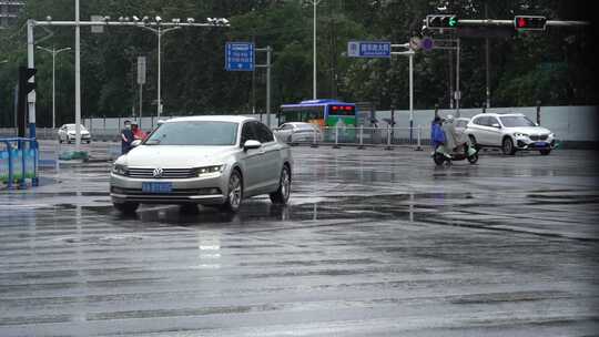 雨天 下雨 城市风光 写意 台风 雨中景色