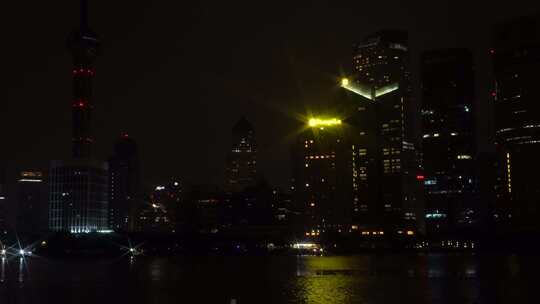 上海 外滩 空镜  城市  夜景   陆家嘴