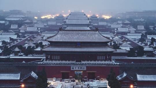 2022年北京故宫第一场雪直录4K视频视频素材模板下载