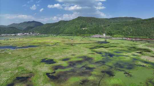 云南保山市腾冲北海湿地自然风光航拍