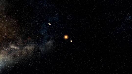 太阳系八大行星运动轨迹动画视频素材模板下载