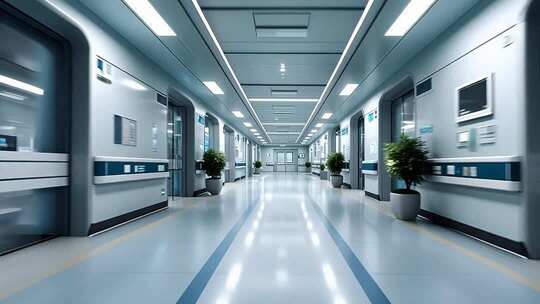 医院现代化走廊场景