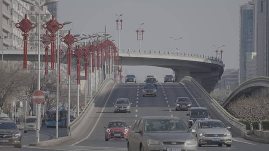 过年热闹街道 街道新春氛围