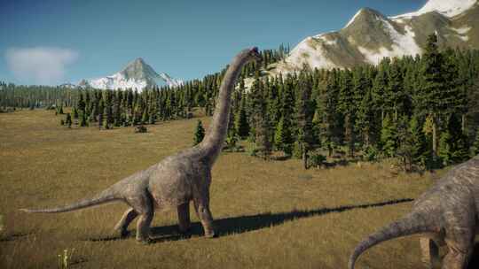 长颈巨龙腕龙食草恐龙侏罗纪白垩纪